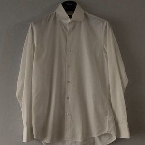 Boss Hugo Boss White Rib Shirt Size 16 (34/35)